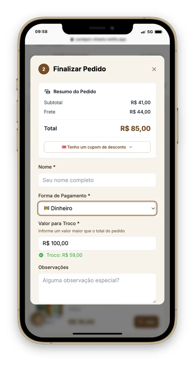 Sistema de entrega